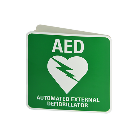 AED Angle Bracket Wall Sign 