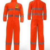 Coverall Trident SMS Type 5,6 Orange Taped