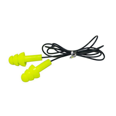 Earplugs Corded Silicone 24db Class 4 Hi Vis Yellow Wirra Pk 100