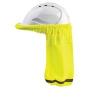 Hard Hat Attachable Neck Sun Shade - Fluro Yellow