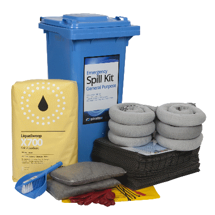 120 Litre Wheeled Bin Standard Spill Kit Refill - General Purpose