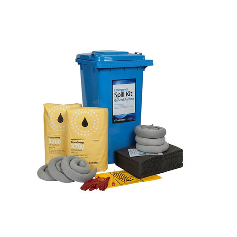 240 Litre Wheeled Bin Economy Spill Kit - General Purpose