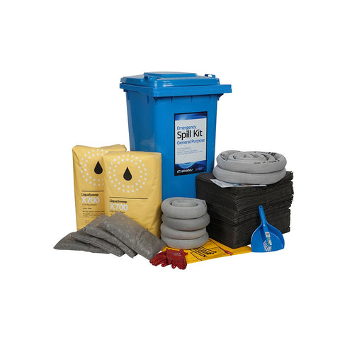 240 Litre Wheeled Bin Standard Spill Kit - General Purpose