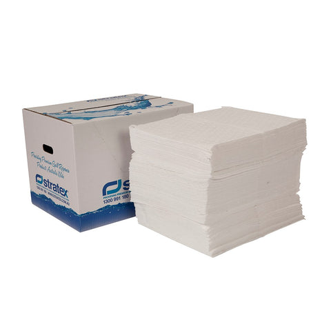 Oil & Fuel Heavyweight Absorbent Pad - 500mm x 400mm x 380gsm - Box of 100