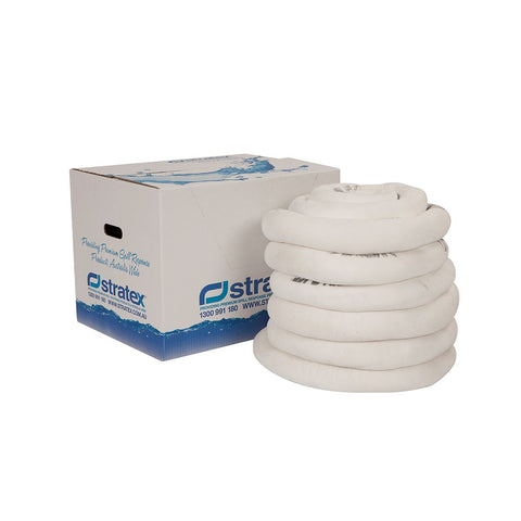 Oil & Fuel Absorbent Sock - 80mm x 1.2m - Box of 20