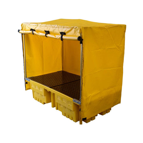 Framed All-Weather Canvas Cover to fit Double IBC Bunded Spill Pallet
