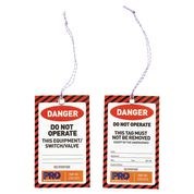 DANGER Safety Tags. Pack of 100 - 125mm x 75mm