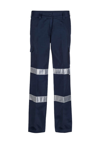 Ladies Mid-Weight Cargo Cotton Drill Trouser Taped
