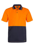 Hi-Vis Two Tone Short Sleeve Micromesh Polo With Pocket