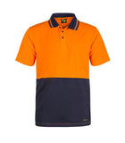HI-Vis Two Tone Short Sleeve Cotton Back Polo With Pocket