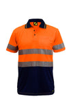 Hi-Vis Two Tone Short Sleeve Micromesh Polo With Pocket Taped